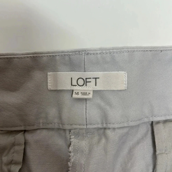 Loft Riviera Chino Shorts Gray Size 16 - Picture 5 of 7